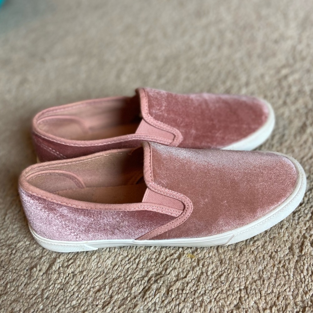 Pink Velvet Flats - Picture 3 of 6
